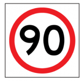 Temporary Traffic Signs 90 IN ROUNDEL