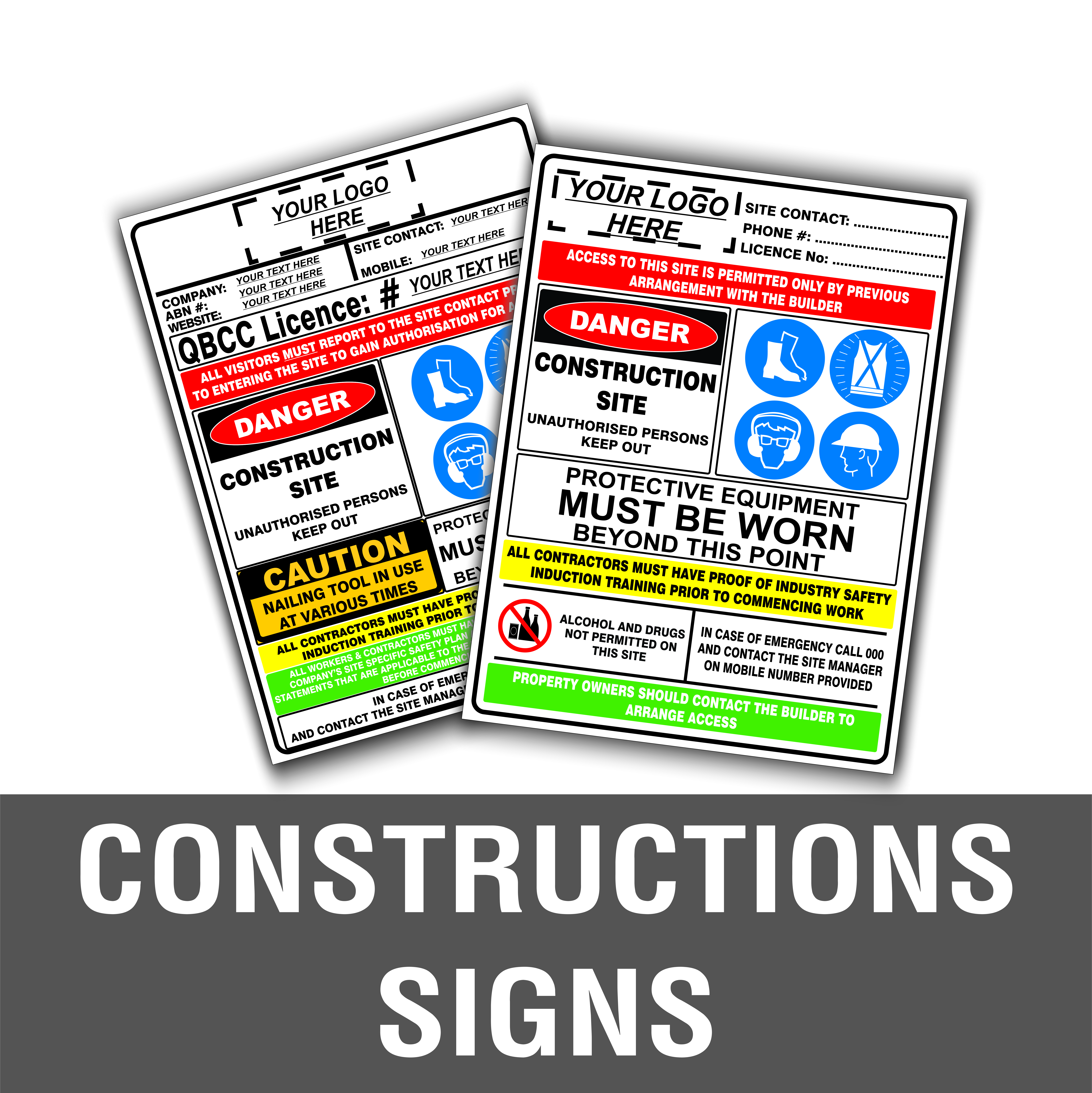Construction Site Signs