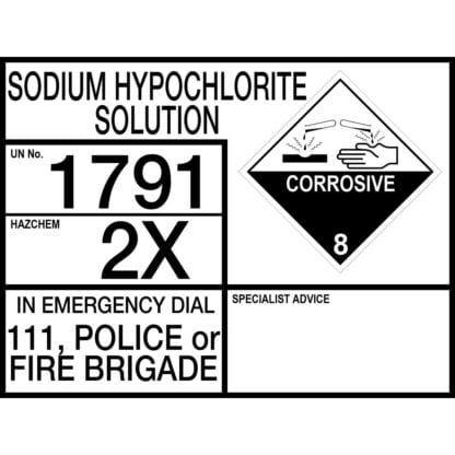 Sodium Hypochlorite - Information Panel