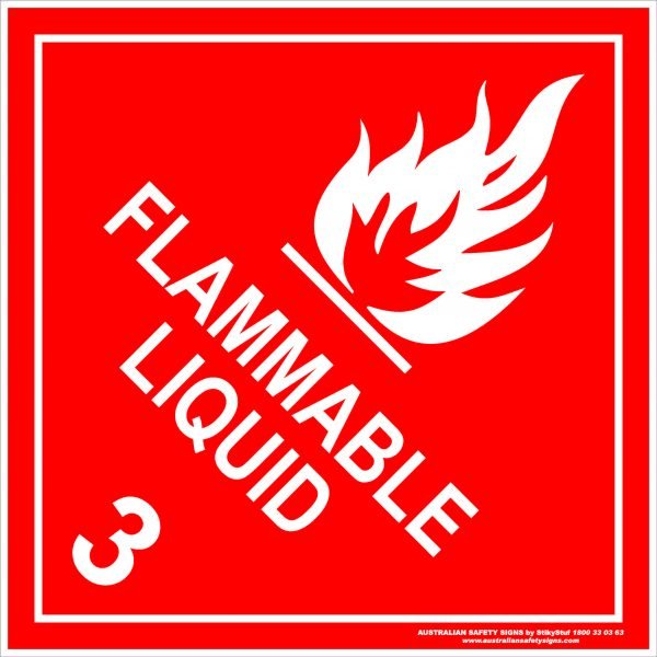 Class 3 Flammable Liquid White Discount Safety Signs New Zealand