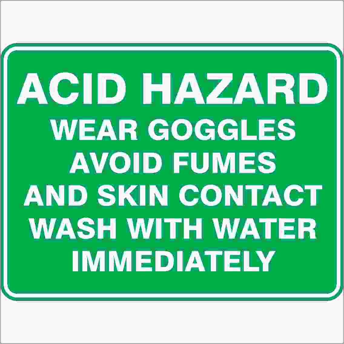 Emergency Signs ACID HAZARD