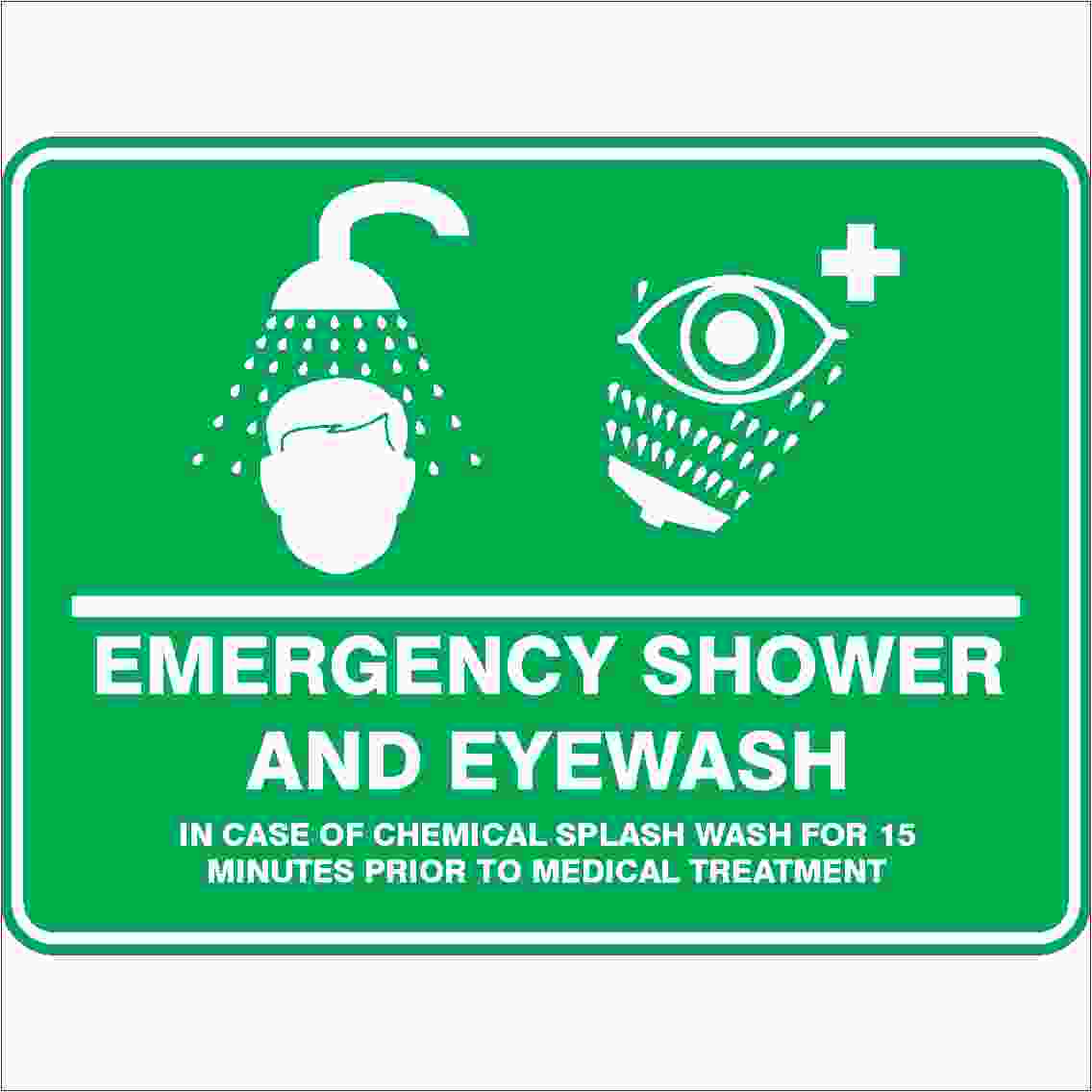 Emergency Signs EMERGENCY SHOWER AND EYE WASH