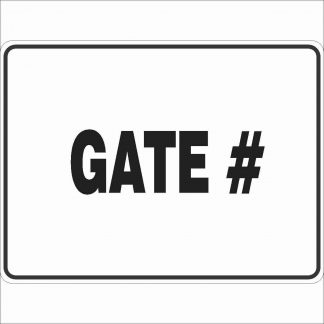 Gate Number Sign