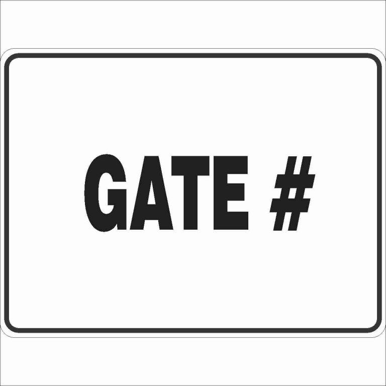Gate Number Sign Discount Safety Signs New Zealand