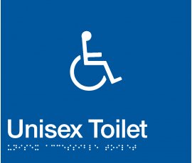Braille Signs Accessible Toilet Sign DT-BLUE