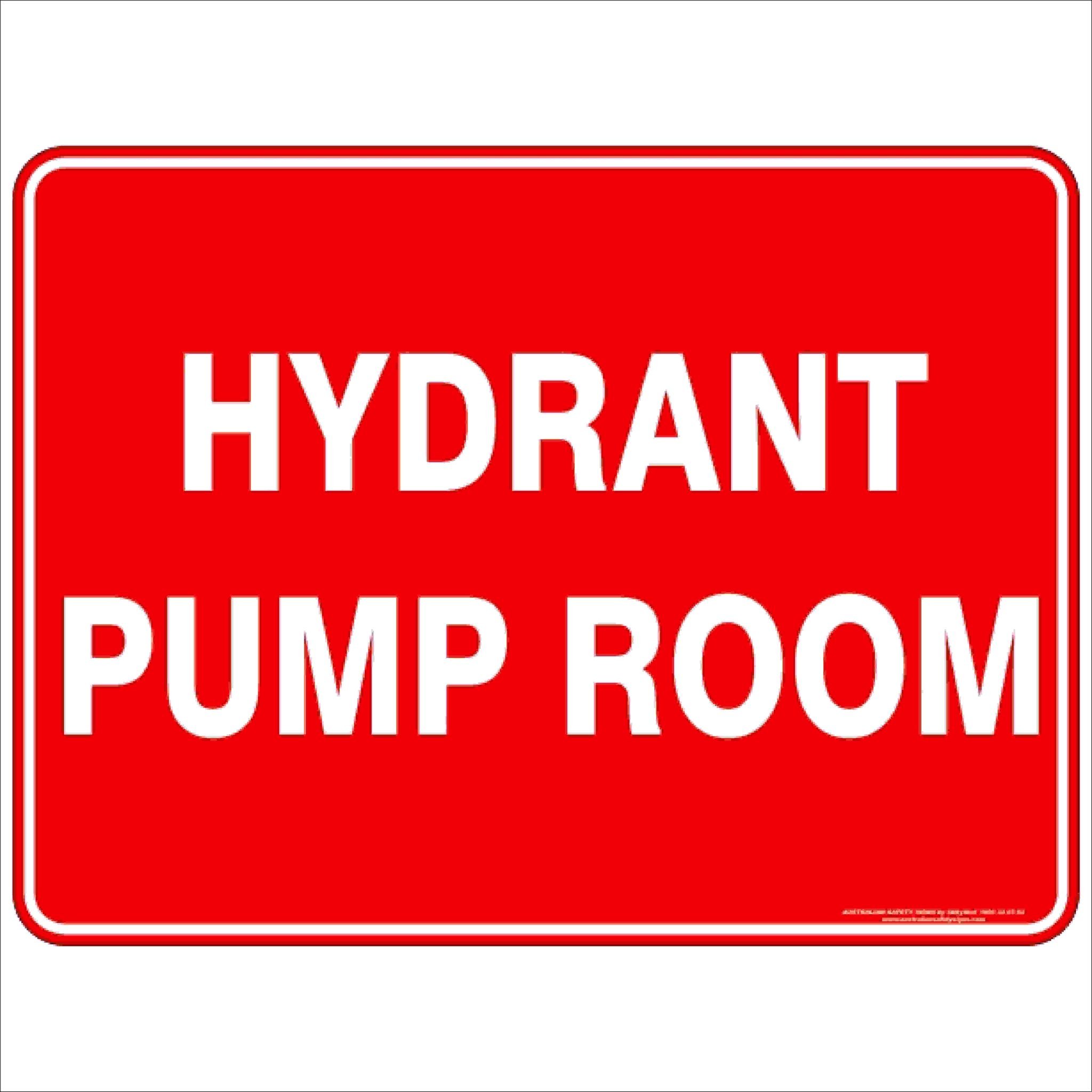 Fire Safety Signs HYDRANT PUMP ROOM
