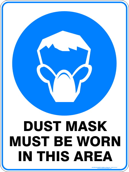 Mandatory Signs DUST MASK MUST BE WORN IN THIS AREA