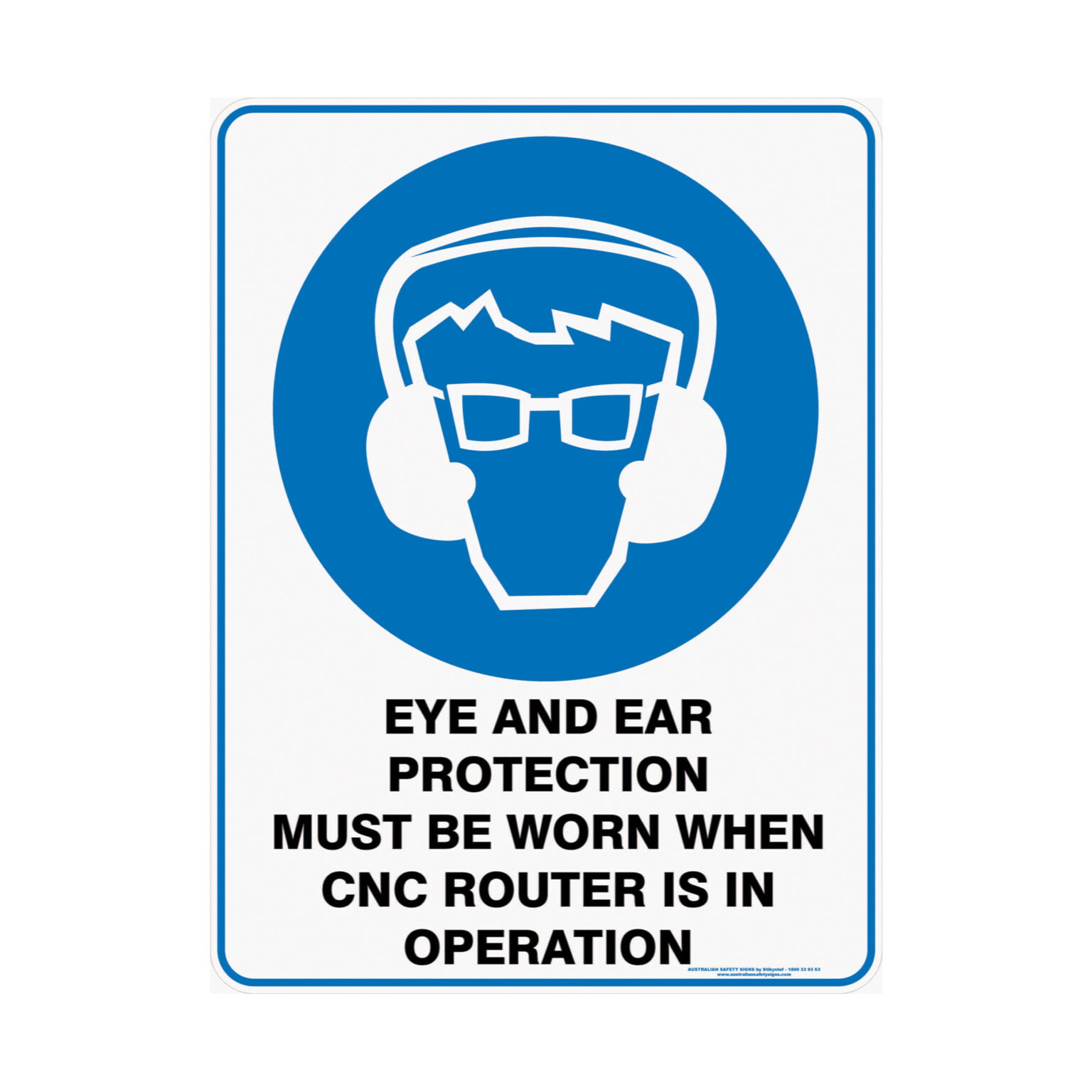 Router Sticker Eye Protection Eye And Ear Protection When Cnc Router Is In Operation - Discount ...