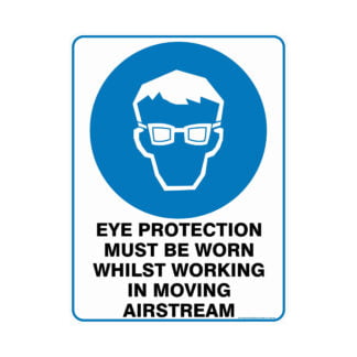 Eye Protection Must Be Worn Whilst Working In Moving Stream