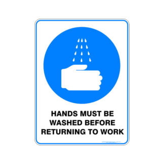 Hands Must Be Washed Before Returning To Work