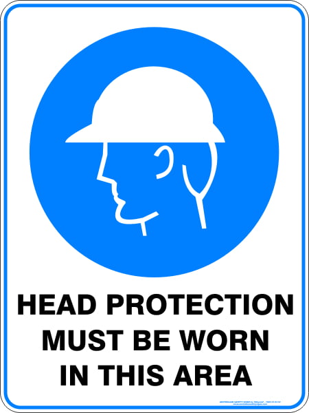 Mandatory Signs HEAD PROTECTION MUST BE WORN