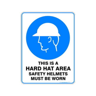 This Is A Hard Hat Area Safety Helmets Must Be Worn