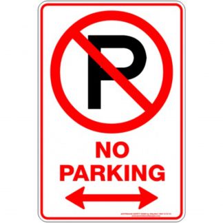 No Parking P Span Arrow