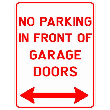 No Parking In Front Of Garage Doors