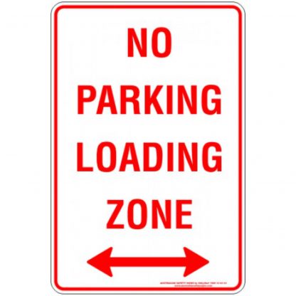 No Parking Loading Zone Span Arrow