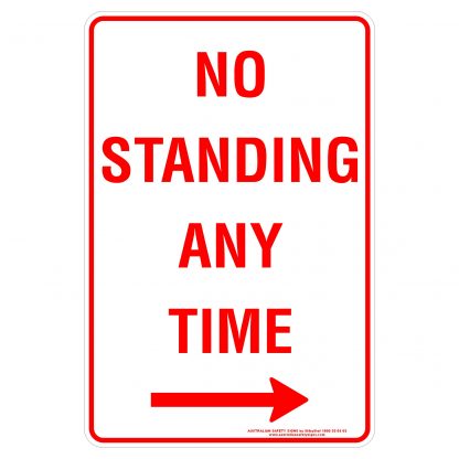 No Standing Any Time Arrow Right