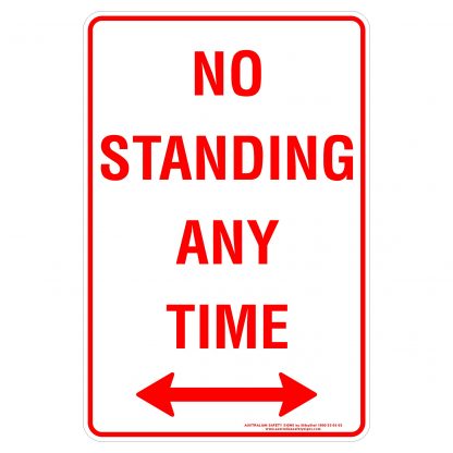 No Standing Any Time Arrow Right