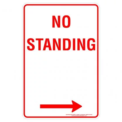No Standing Arrow Right