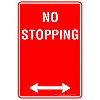 No Stopping Span Arrow
