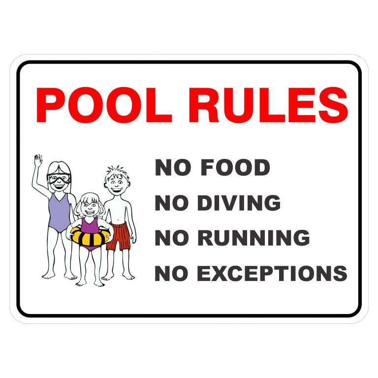Pool Rules Discount Safety Signs New Zealand