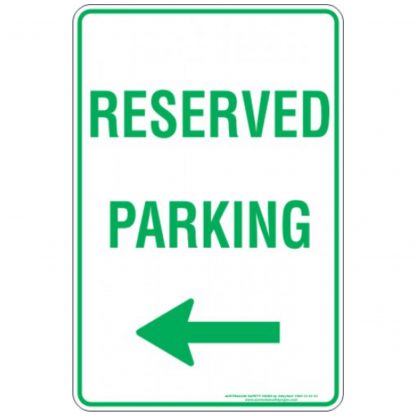 Reserved Parking Arrow Left