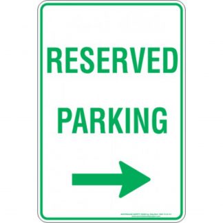 Reserved Parking Arrow Right