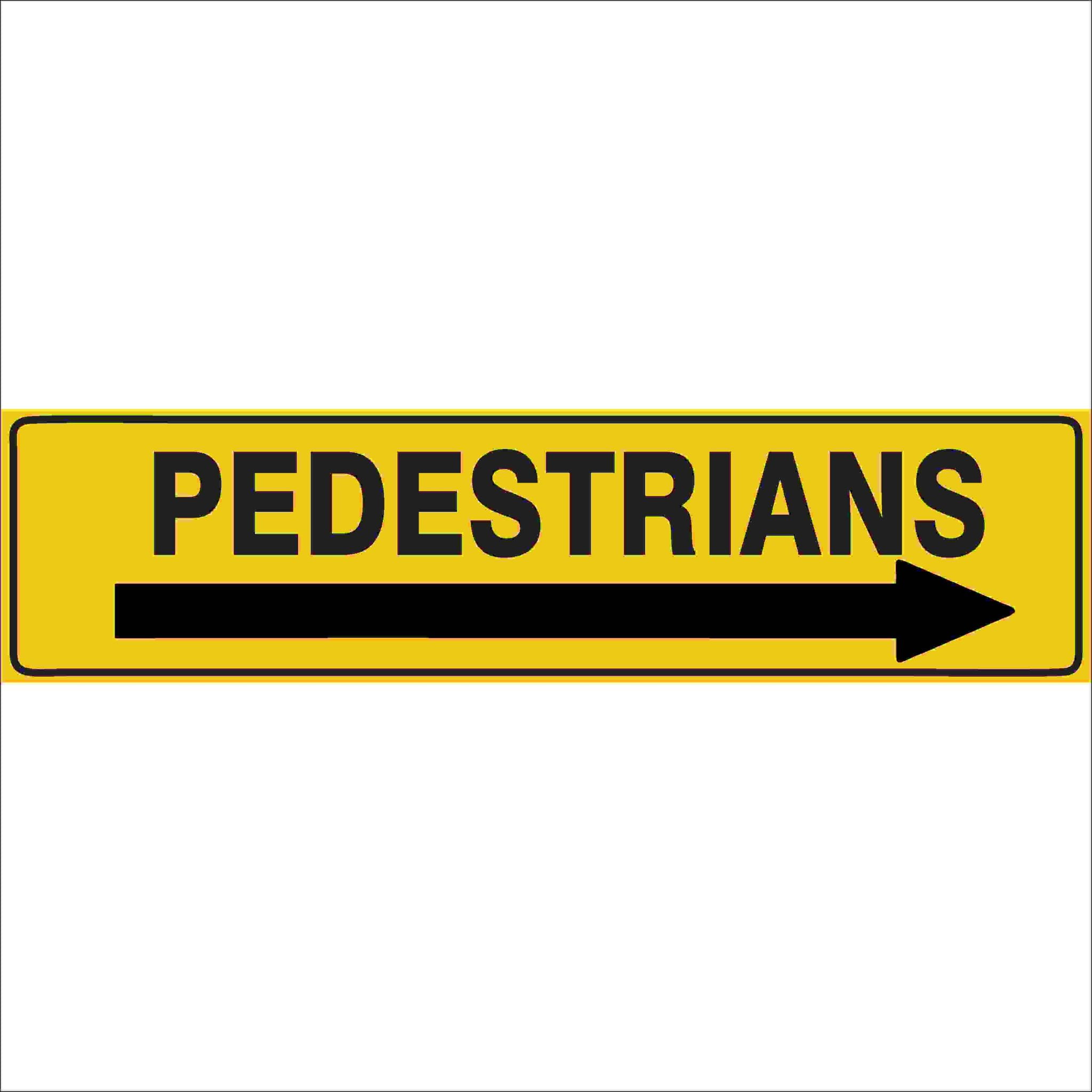 Traffic Signs PEDESTRIANS (ARROW RIGHT)