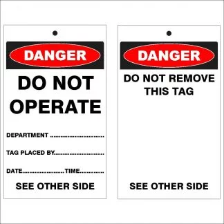 Danger - Do Not Operate