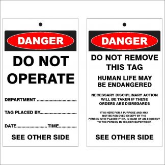 Danger - Do Not Operate Human Life May Be Endangered
