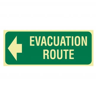 Exit Sign - Evacuation Route Arrow Left