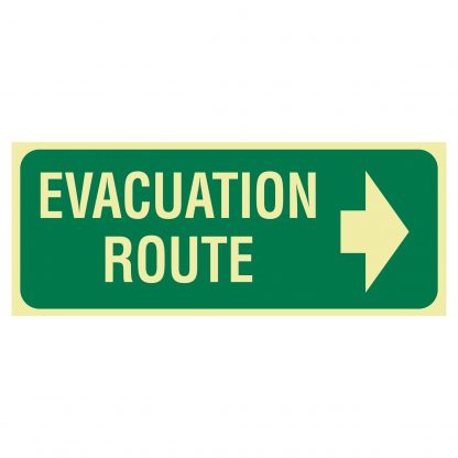 Exit Sign - Evacuation Route Arrow Right