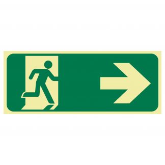 Exit Sign - Running Men Arrow Right