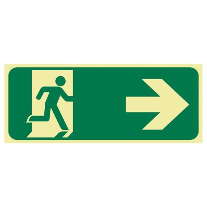 Exit Sign - Running Men Arrow Right