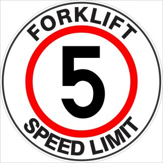 Forklift Speed Limit 5 - Floor Marker