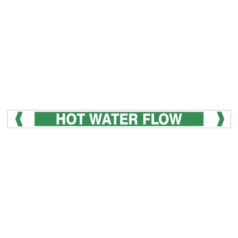Hot Water Flow Pipe Markers - Discount Safety Signs New Zealand