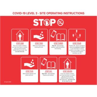 Covid-19 Level 3 - Site Operating Instructions