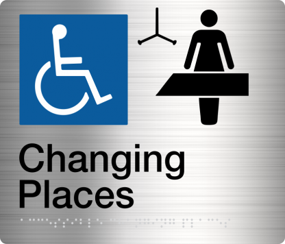 Changing Places Stainless Steel (Braille)