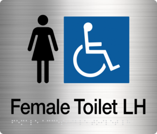 Female Disabled Toilet (left Handed) Stainless Steel (Braille)