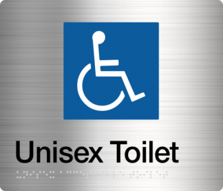 Unisex Disabled Toilet Stainless Steel (Braille)