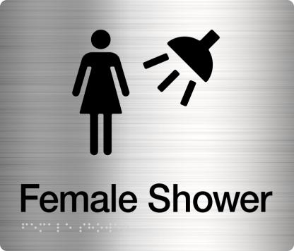 Female Shower Stainless Steel (Braille)