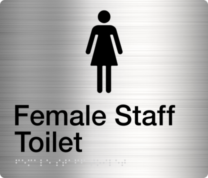 Female Staff Toilet Stainless Steel (Braille)