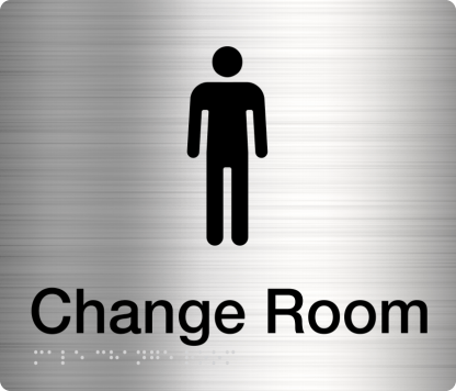 Male Change Room Stainless Steel (Braille)