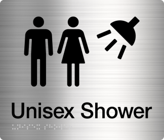 Male Female Shower Stainless Steel (Braille)