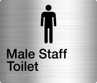 Male Staff Toilet Stainless Steel (Braille)