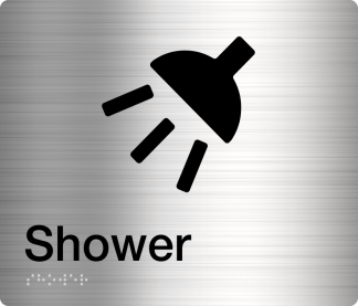 Shower Stainless Steel (Braille)