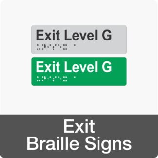 Braille Exit Signs