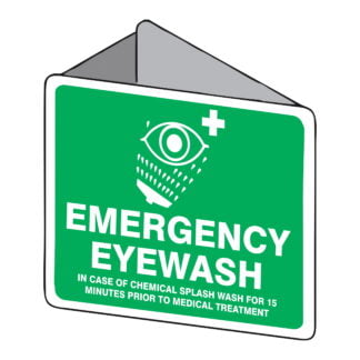 3d Emergency Eye Wash Sign