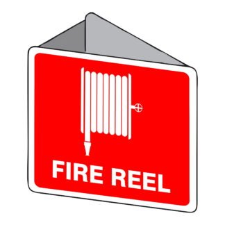 3d Fire Hose Reel With Symbol Sign