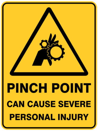 Warning Pinch Point (Gears) Can Cause Severe Personal Injury