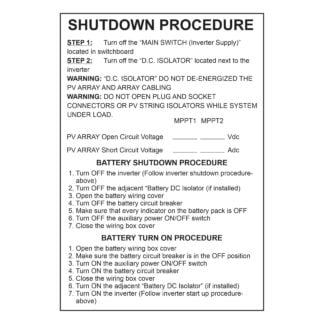 Battery Shutdown Procedure - 190mm x 130mm